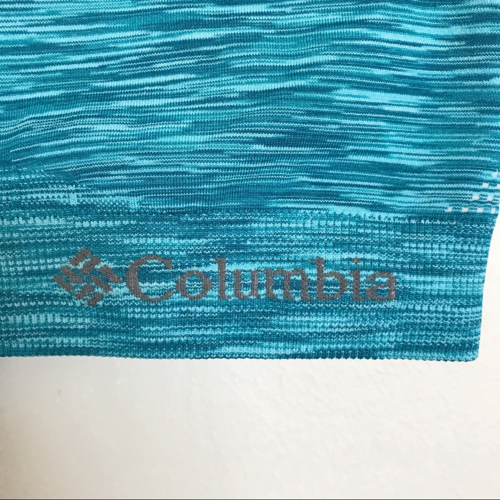 Columbia Turquoise Seamless Spacedye Sports Bra Size Medium Activewear - Picture 4 of 10
